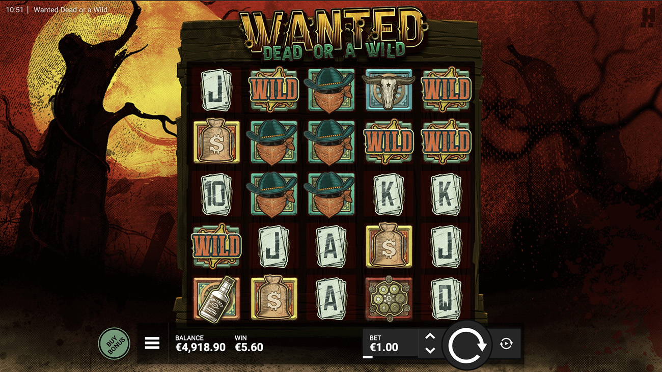 Wanted Dead or a Wild slot